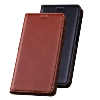 Hull hobune cowhide nahast magnet telefoni kott kaardi tasku Samsung Galaxy A51 A11 A21 A31 A41 A42 71 A81 A91 flip case cover