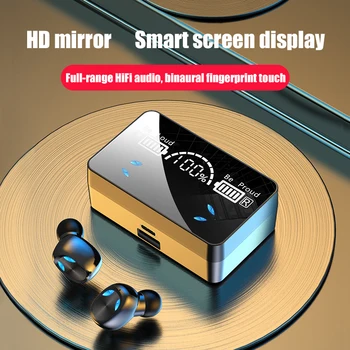 Traadita bluetooth-5.1 peakomplekti, iso android uus tws sport peakomplekt hd led display power kõrvaklapid mikrofoniga powerbank
