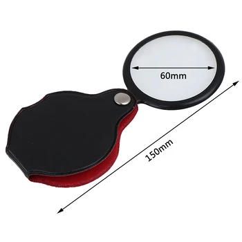 1tk Mini Tasku 8X 50mm Kokkuklapitavad Ehted Luup Suurendusklaasi Silma Klaas Luup-Objektiivi tööriistade Osad