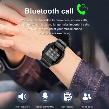 2021 Luksus Sõjalise Spordi Smart Watch Mehed Full Screen Touch -, vererõhu -, Südame Löögisageduse Monitor Bluetooth Kõne Smartwatch Meeste