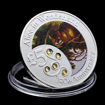 Hõbetatud 150. Aastapäeva 5 Alice in Wonderland VANUATU Mälestusmündid Kollektsiooni Müntide Kogumise Kingitused Väljakutse