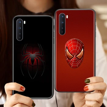 Pehme TPU Kate Spiderman logo Marvel jaoks OnePlus Nord N100 N10 8T 8 7T 7 6T 6 5T Pro Musta Telefoni Puhul