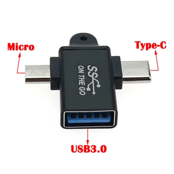 OTG Adapter, Tüüp C Micro-USB-2in1 Android Mobiiltelefoni Konverteri U Disk Tablett OTG USB3 Pesa.0 Xiaomi Huawei Samsung