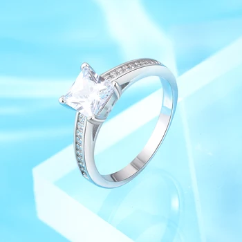 Tõeline 925 Sterling Hõbe Rõngad, Naiste Minimalistlik Ring Finger Ringi Pulmad Engagement Kingitus Trahvi Ehteid (Lam Hub Fong)