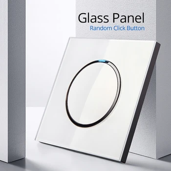 7 Gang 2 Moel Seinale Valguse Lüliti Wallpad Luksus Karastatud Crystal Glass Panel Elektrilised Seina-LED Indikaator, Valge