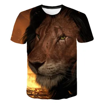 Meeste Riietus Casual Streetwear Tops Tiiger Meeste t-Särk 3D Hip-Hop Lahe Tshirt Summe Mood Lõvi Loomade Trükkimine Liiga Tee