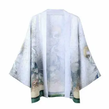 Meeste Jaapani Kimono Yukata Mantel Ülerõivad Dragon Särk Kampsun Lahti Casual