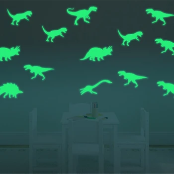 9Pcs Kuma Pimedas Dinosaurused Mänguasjad Kleebised Ülemmäära, Beebi, Laps Toas Kodus Seina Kaunistamiseks