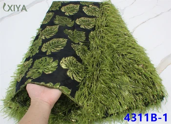 Smaragdroheline Brocade Pits Kangas Sulg Aafrika Jacquard Fabric Pits Parima Kvaliteediga Nigeeria prantsuse Tülli Pits APW4311B