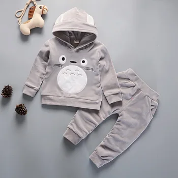Uus aasta kevadel ja sügisel laste spordi ülikond vabaaja stiil Totoro cartoon laste kampsun sobiks kaks rõivakomplekti