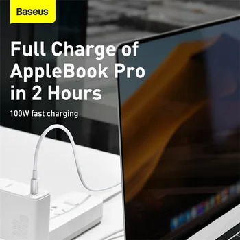 Baseus 100W USB-C Kaabel Xiaomi Samsungi Laadija USB-Tüüp C, Kiire Laadimine jaoks Macbook Samsungx Xiaomi Ülestõstetav Pael