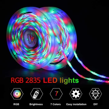 LED Riba RGB Tuled 2835 Bluetooth-Control USB Paindlik Lamp, 5V Lint Lint Diood Festivali Tuba Luces Arvuti TV-Laud Luz