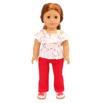 Riided nukk Punane ülikond sobib 18inch 43-45cm beebi mänguasi uus sündinud nukk ja Ameerika nukk tarvikud