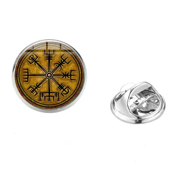 Vegvisir Viking Kompass Vintage Prossid Kõrge Kvaliteedi Liblikas Roostevabast Terasest Klaasist Pross Meeste Amulett Riie Mantel Pin-koodi