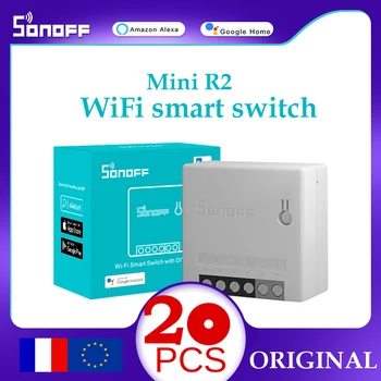 1-20 Tükki SONOFF Mini R2 Smart Switch Wifi Dual-kontroll-Lüliti Remondil Moodul Töö EWelink Alexa Google Alice Smart Home