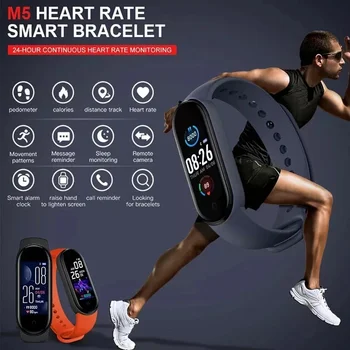 2021 Uus Bänd Bluetooth-Sport Fitness Tracker Pedometer M5 Smart Kellad, Meeste Ja Naiste Südame Löögisageduse Monitor Nutikas Käevõru