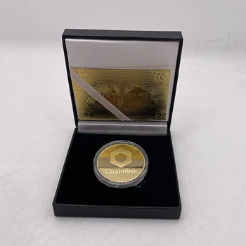 Hiina mündid Mälestus Krüpto Mündi ChainLink Digitaalse Raha Mündi Metalli Kulla Link Cryptocurrency Müntide kogumise sirvel