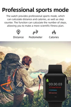T500 Pluss Smart Watch Täielikult Puutetundlik pulsikell 44mm Rihm Sport Smartwatch Pedometer Fitness Tracker PK W34 W26 F10