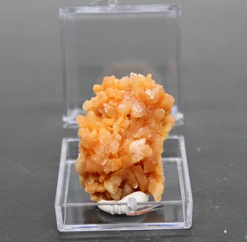 Looduslik Apelsini Apophyllite Kristall, Mineraal-Näidis Maagi Crystal Rock kivid ja kristallid kvartsist suurus kast 34mm tasuta shipping
