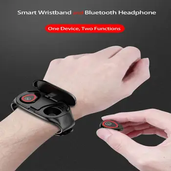 2021New AI Nutikas Käevõru Ja TWS Bluetooth-Peakomplekt 2 1 M1 Ultra-long Ooterežiimis pulsikella Smart Vaadata