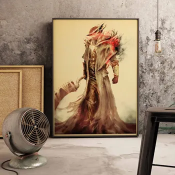 Baar-Kohvik Tuba Living Art Kodus Seina Decor Populaarne Mäng Bloodborne Isikustatud Retro Stiilis Pildi Kvaliteedi Lõuend Maali Poster