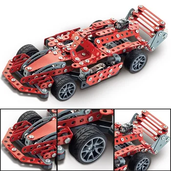 287pcs Linna Seeria High-tech Metallist F1 Racing Vormel Auto ehitusplokid kokku pandud DIY võidusõiduauto Tellised Mudel Mänguasjad Lapsele Kingitus