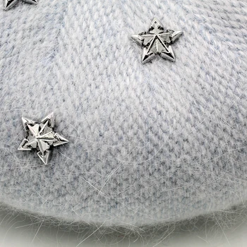 [Onidfurow] Moe Uus Naiste Angoora Tahked Värvi Barett Naine Kapoti Mütsid Talvel Kõik Vastendatud Soe Jalgsi Müts tähte