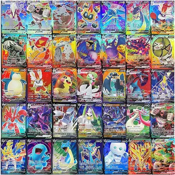 100tk Pokemon V VMAX Kaarte UUS Display inglise Versiooni Pokémon Särav Kaardid, Mängides Mängu Charizard Kogumise Korduva Kids Mänguasi