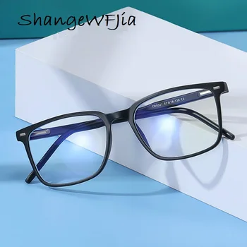 TR90 Anti Sinised prillid raamiga Meeste lühinägevus Retsepti arvuti prilliraamid Naistele square prillid Paindlik Protectiv