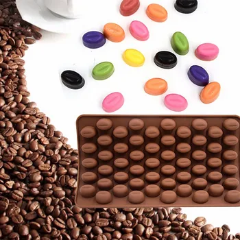 Kõrge Kvaliteediga šokolaadi hallitus Silikoon Šokolaadi, Kohvi Oad Hallituse Kommi, Kooki Maiustused 55 Süvend Suhkru Hallituse Küpsetamine Mati Kook