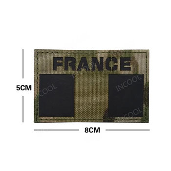 Prantsusmaa Lipu Tikitud Plaastrid IR Kaugjuhtimisega Sõjalise Nailon Peegeldav prantsuse Lipud, Logo Appliques Tikandid Märgid