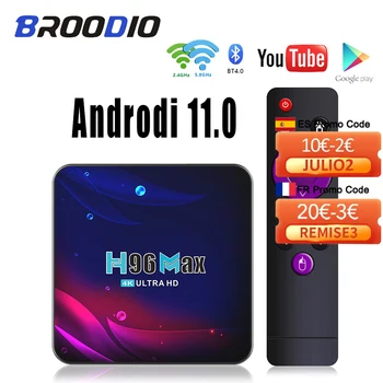 H96 Max RK3318 Smart TV Box Android 11 H96Max 32GB 64GB Wifi Dual 2.4 G/5G Bluetooth 4.0 Youtube ' i Media Player Set Top BOX