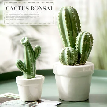 Põhjamaade Keraamiline Cactus Pottidesse Loominguline Imitatsioon Cactus Kaunistused Kodus Töölaua Kaunistus Taim Magamistuba Decor Sünnipäeva Kingitus