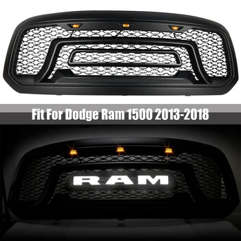 Esi-Racing Iluvõre Hood Koos LED Light Dodge Ram 1500 2013-2018 Silma Iluvõre Mässuliste Stiilis Grill Punane Valge Lambi Kiri
