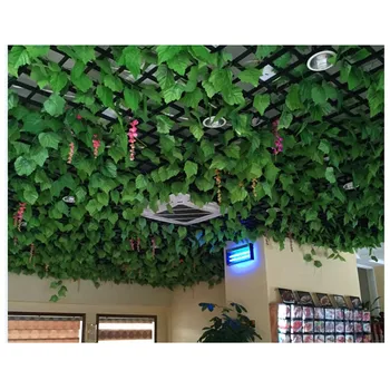 2.1 M Ivy Green Võltsitud Jätab Vanik Viinamarja Taime Lehestik Home Decor Plastikust Rotangist String Wall Decor Kunstlik Taimed