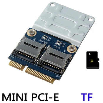 2 SSD KÕVAKETTAD Sülearvuti Dual Mikro - SD-SDHC SDXC-TF Mini PCIe Mälukaardi Lugeja MPCIe 2 Mini-Sdcards Mini Pci-E Adapter