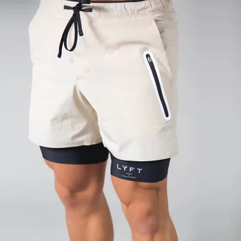 Meeste lühikesed püksid suvel meeste riided elastne vöökoht sport lühikesed püksid meeste tasku vabaaja püksid sörkimine jõusaali mehed