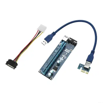 Eest BTC Kaevandamine USB 3.0 PCI-E Express Tõstja Kaardid 1x to16x Extender Ärkaja Kaardi Adapter SATA toitekaabli jaoks Natuke Mündi Kaevandamine Juhe