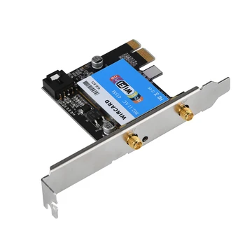 PCIE Võrgu Kaart 433Mbps Dual Band 2.4 G/5G + Bluetooth 4.0 Bluetooth Võrgu Kaart Desktop 433Mbps Suure ülekandekiirusega
