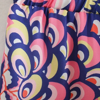 BBWM Naiste 2021 Fashion Rannas stiilis Prindi Segast Suvel Kuuma Püksid Femme Stiilne Elastne Vöökoht Lindi Pantalone