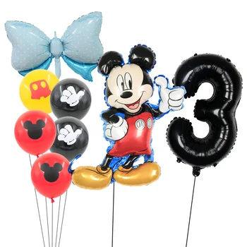 1Set Miki Hiir Minni Foolium Õhupallid Disney Theme Park Lapsed Õnnelik Sünnipäeva Teenetemärkide Globos Kingitused Laste