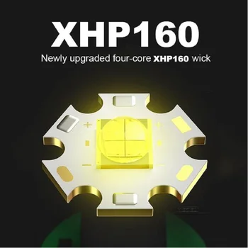 2021 Uusim XHP160 Võimas Led Flahlight 18650 või 26650 Suure võimsusega Taktikaline taskulamp torch XHP90 USB Laetav käsi kerge