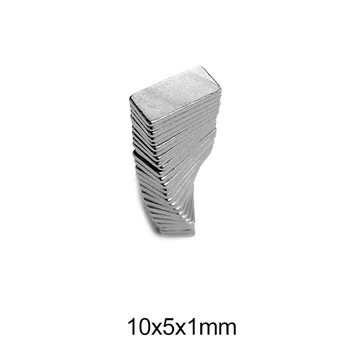 20~1000pcs 10x5x1 Haruldaste Muldmetallide Magnet Tugev N35 Õhuke Väike Plokk Magnetid 10x5x1mm Ristkülikukujuline Alalise Neodüüm Magnet 10*5*1