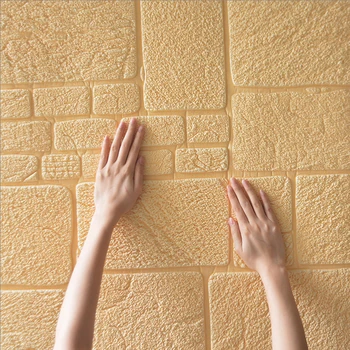 3D Seina Kleebised Paksud Liivakivi-isekleepuv Tapeet Telliskivi Muster Kokkupõrke elutoa Seina Kleebised Magamistuba Net Punane Tuba