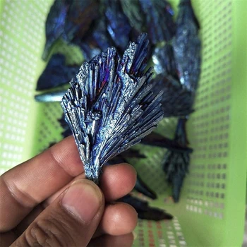 Looduslik Titaan Kaetud Must Turmaliin Electroplate Quartz Crystal Mineral Crystal Healing Home Decora Peacock Feather Kivi