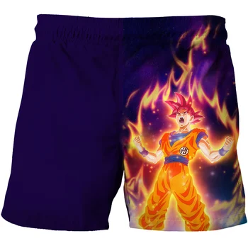 3d-printimine anime dragon ball beach lühikesed püksid 2021 poiss ujumispükstel suvel kiire-kuivatamine ujumispükstel lühike mesh shorts