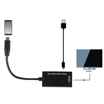 Tüüp C & Micro USB To HDMI Adapter Digitaalse Video Audio Converter Cable HDMI-Liides Sülearvuti Telefon Koos MHL-Sadama