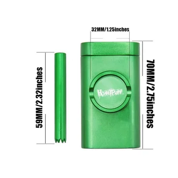 3 In 1 Magnet-Alumiinium Tubaka Dugout Metallist Multifunktsionaalne Suitsetamine Komplekt Tubaka Panipaik + Veski + Torud Weed Box