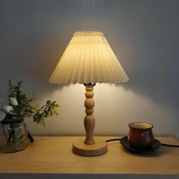 Puidust laua lamp Abajur 2021 uus täispuidust kõrvits korea E27 baasi hotel külaliste tuba kodu kaunistamiseks uuringu elutoas laua lamp