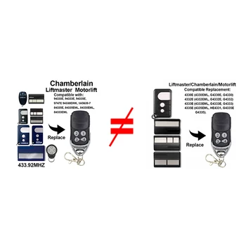 Chamberlain Liftmaster Garaaž-Uks puldiga Motorlift 1A5639-7 D-66793 94335E 4335e 4330e 4333e 4332e Asendamine 433 MHz